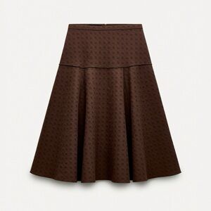 Max Studio Chocolate Brown A-Line Skirt